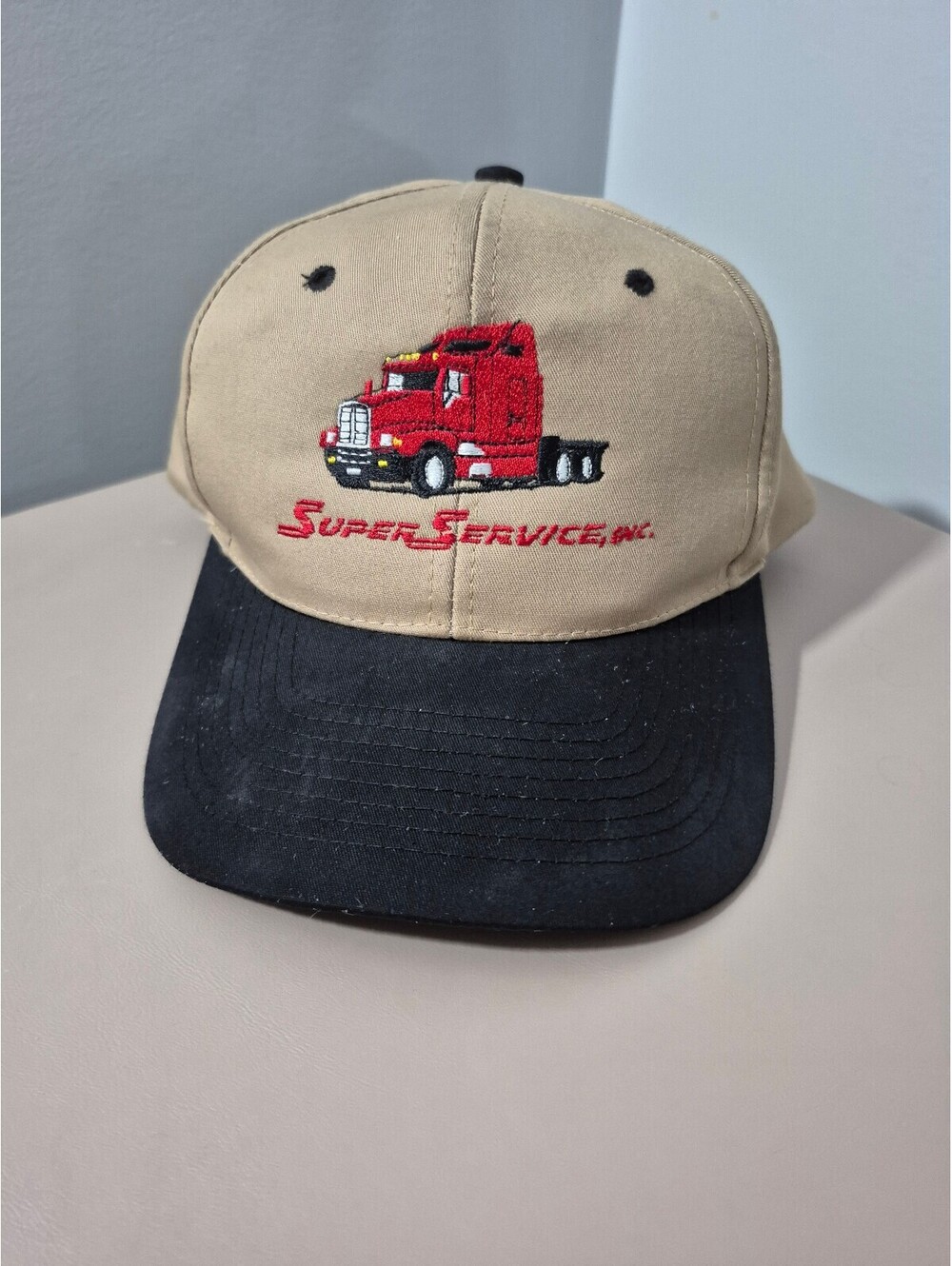 Vintage Super Service Inc Trucking Snapback Hat Nissun Semi